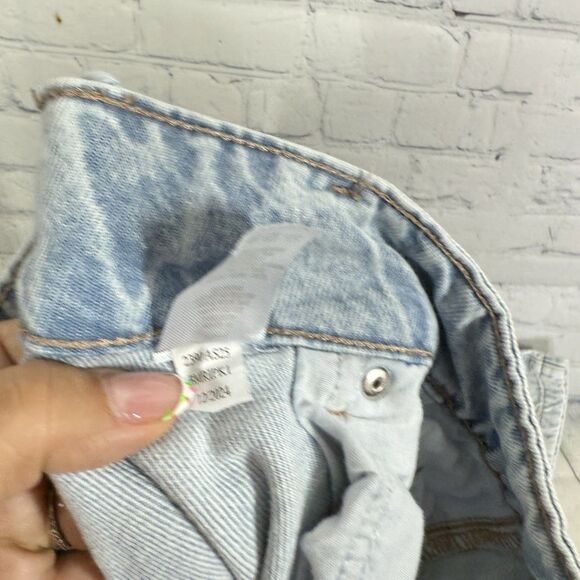 Aeropostale Jeans Women Size 10 R Cargo Light Blue Wide Leg Baggy Loose Skater - Picture 9 of 13